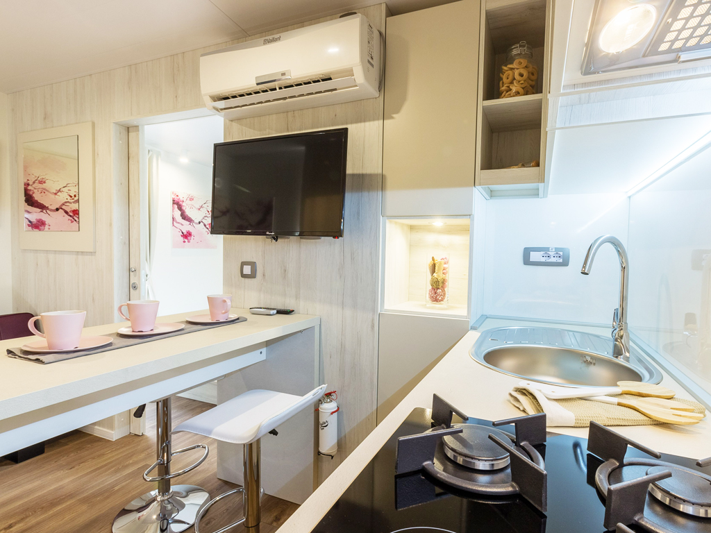 Campsite Porton Biondi Studio Comfort mobile homes kitchen II