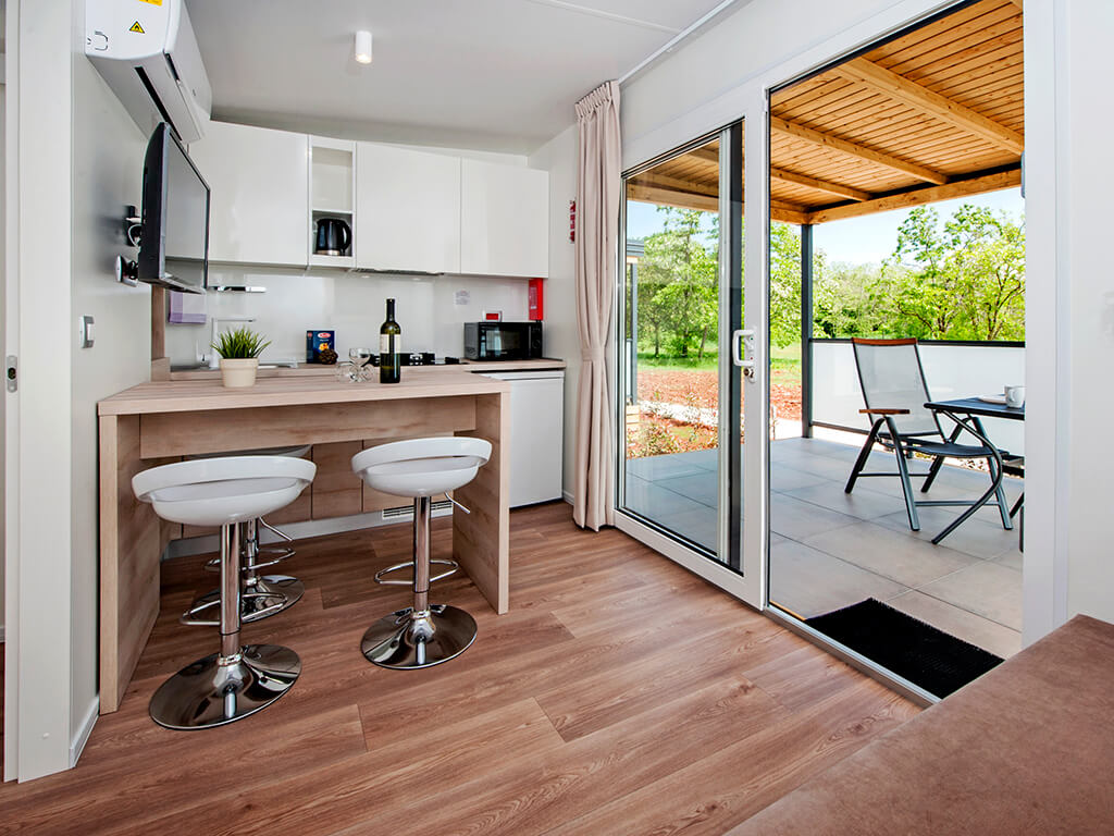 Solaris Naturist Camping Resort Studio Comfort mobile home interior 10