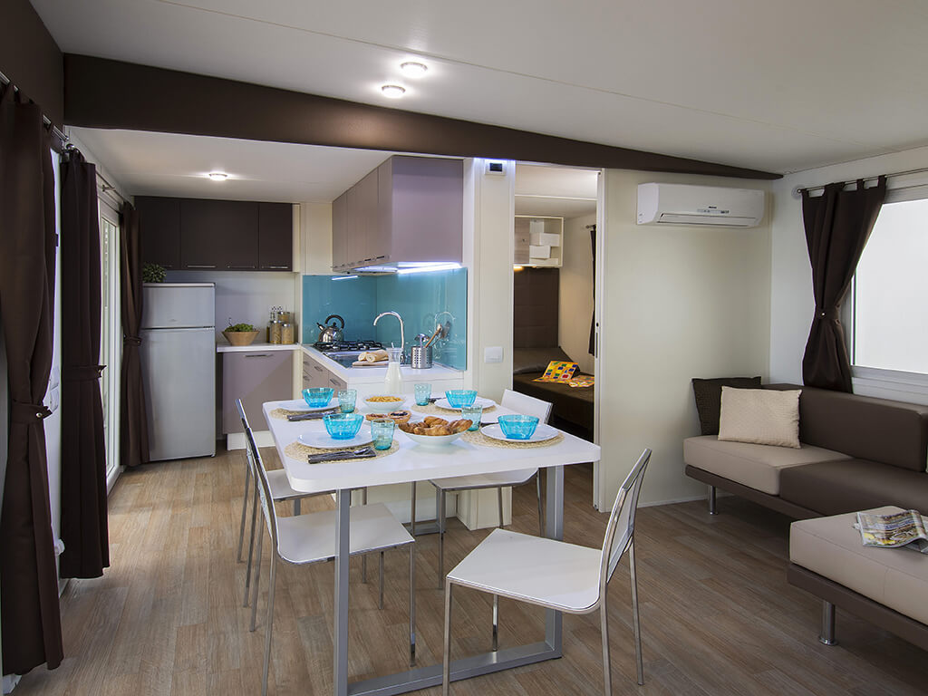 Camping Park Umag interior in Luxury V mobile home
