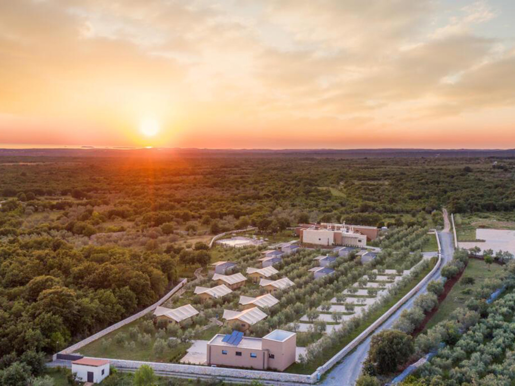 Aerial view of the campsite Papafigo